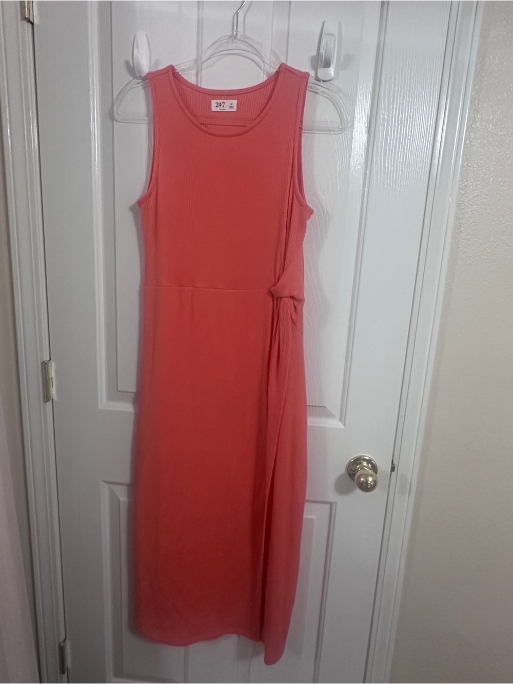 Maurices Coral Sleeveless Maxi Dress with Side Tie